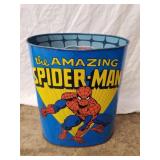 1979 Spider Man Metal Trash Can 13" High