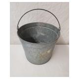 Galvanized Metal Bucket 13" High w/ Handle