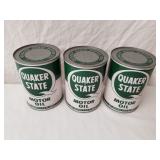 Quaker State Quart Oil Cans Full