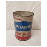 Atlantic Aviation Quart Oil Can Full