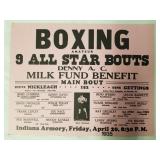 Indiana PA 1935 Boxing Poster Repo