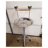Metal Rolling Bird Stand 52" High