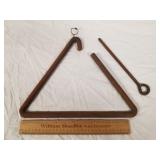 Vintage Cast Iron Dinner Bell With Ringer