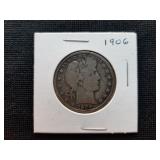 1906 Barber Silver Half Dollar