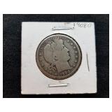 1908 O Barber Silver Half Dollar