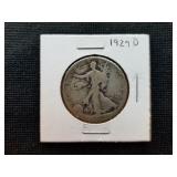 1929 D Walking Liberty Silver Half Dollar