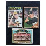 2 Bill Mazeroski Baseball Cards & 1 Team Card