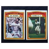 Two 1972 Topps Roberto Clemente Baseball Cards