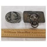 Lion & Wolf Belt Buckles 1 Lot