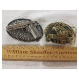 Revolver & Right To Bear Arms Belt Buckle 1 Lot