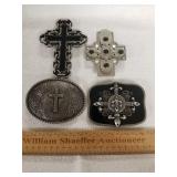 Crosses Belt Buckles 1 Lot