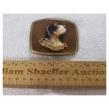 Embossed Hound Dog Belt Buckle