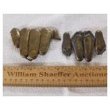 Hand & Feet Belt Buckles 1 Lot