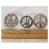 Peace Sign Belt Buckles