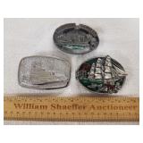 Riverboat & Sailboat Belt Buckles 1 Lot