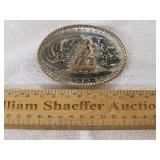 Sterling Silver Barrel Racing Rodeo Belt Buckle