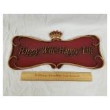 Decorative Happy Wife Sign 8 X 17