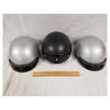 2 Medium 1 Large Fulmer Motorcycle Helmets