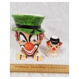 Clown Head Vases Big One Repaired