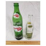 2 Vintage Soda Bottles