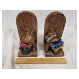 Ceramic Horse Saddle Bookends 1 Lot 10" H