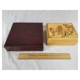 2 Wooden Cigar Boxes 1 Lot