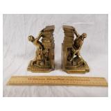 Brass Mad Librarian Bookends 6" H