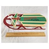 Decorative Festive Flyer Wood Sled