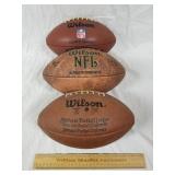 3 Wilson Footballs 1 Lot