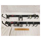 Pair Rubbermaid Fasttracks With Hooks 32" L