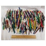 Hundreds Of Vintage Advertising  Pens 1 Lot