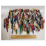 Hundreds Of Vintage Advertising Pens 1 Lot