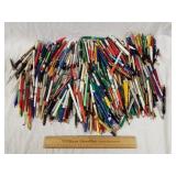 Hundreds Of Vintage Advertising Pens 1 Lot