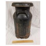Metal Milk Can w/ Lid 20" H