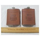 Pair Wild Turkey Flasks 1 Lot