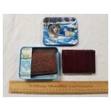2 Leather Wallets 1 Lot