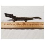 Vintage Brass Crocodile Nut Cracker
