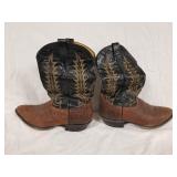 Vintage Tony Lama Leather Cowboy Boots Size 13