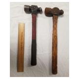 Pair Ball Peen Hammers 1 Lot