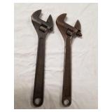Two 12" Crescent Wrenches 1 Lot
