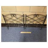Metal Garden Fence 6 Pieces 20" Each Section 1 Lot