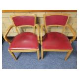 Pair Vintage Armchairs 32" H