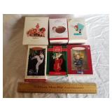 6 Assorted Hallmark Christmas Ornaments 1 Lot
