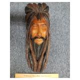 Vintage Bob Marley Wood Mask 22" H