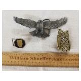 Hawk & Owl Belt Buckles 1 Lot
