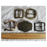 5 Assorted Belt Buckles
