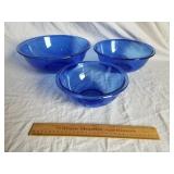 Pyrex Blue Mixing Bowls