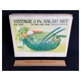 Indiana Glass Vintage 3pc Salad Set