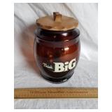 Siesta Ware Think Big Amber Glass Cookie Jar
