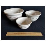 Longaberger Pottery Mixing Bowls